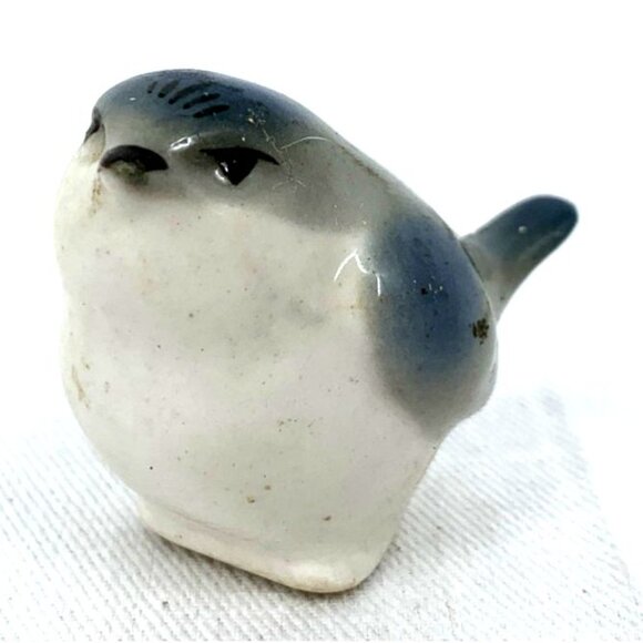 Lomonosov Other - USSR Imperial Bird Figurine Porcelain Titmouse Lomonosov Russia Miniature 2" Lon